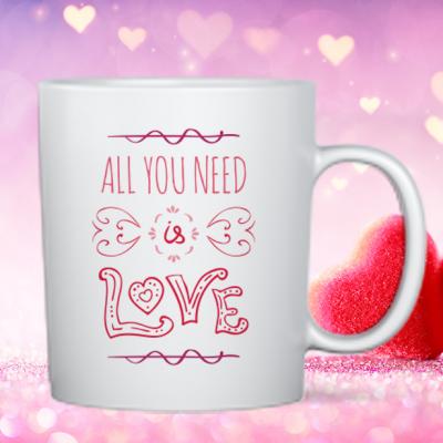 Mug st valentin all you need is love